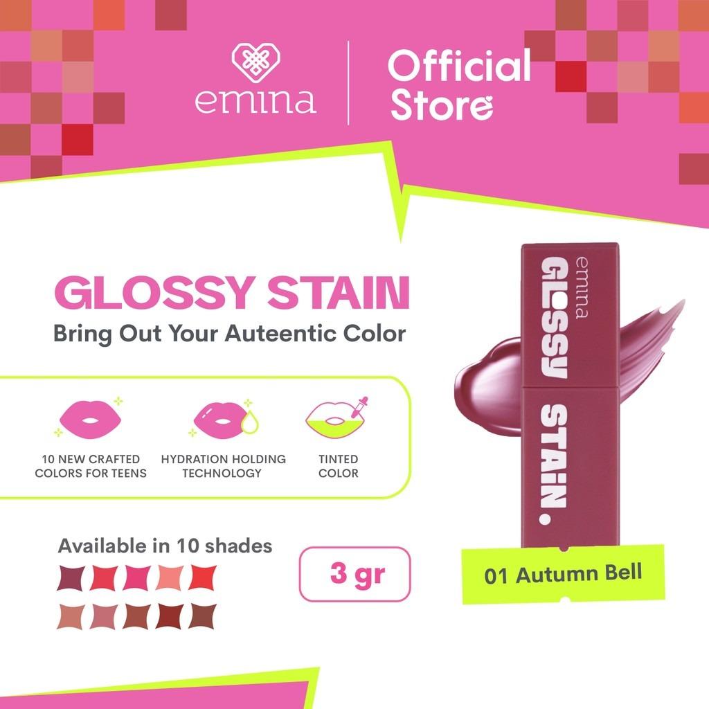 Emina Glossy Stain x Muzik Tiger 3g – Long-Lasting Melty Gel Lip Tint with Glossy Finish & Moisturizing Formula