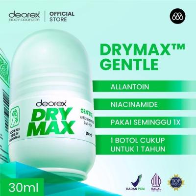 Deorex DryMax Deodorant Roll-On Gentle – 30ml | Advanced Odor & Sweat Protection for Sensitive Skin | Alcohol-Free, Fragrance-Free & Dermatologist-Approved