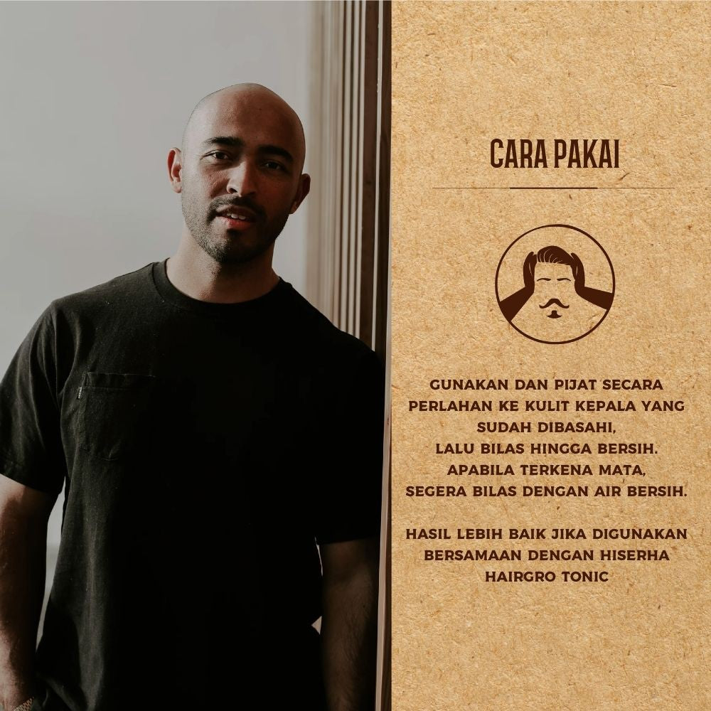 HIS ERHA Hairgro Shampoo 270 ml - Shampoo Perawatan Rambut Rontok, Merawat Kebotakan, Rambut Lebih Tebal/Lebat Khusus Pria, Wangi Maskulin