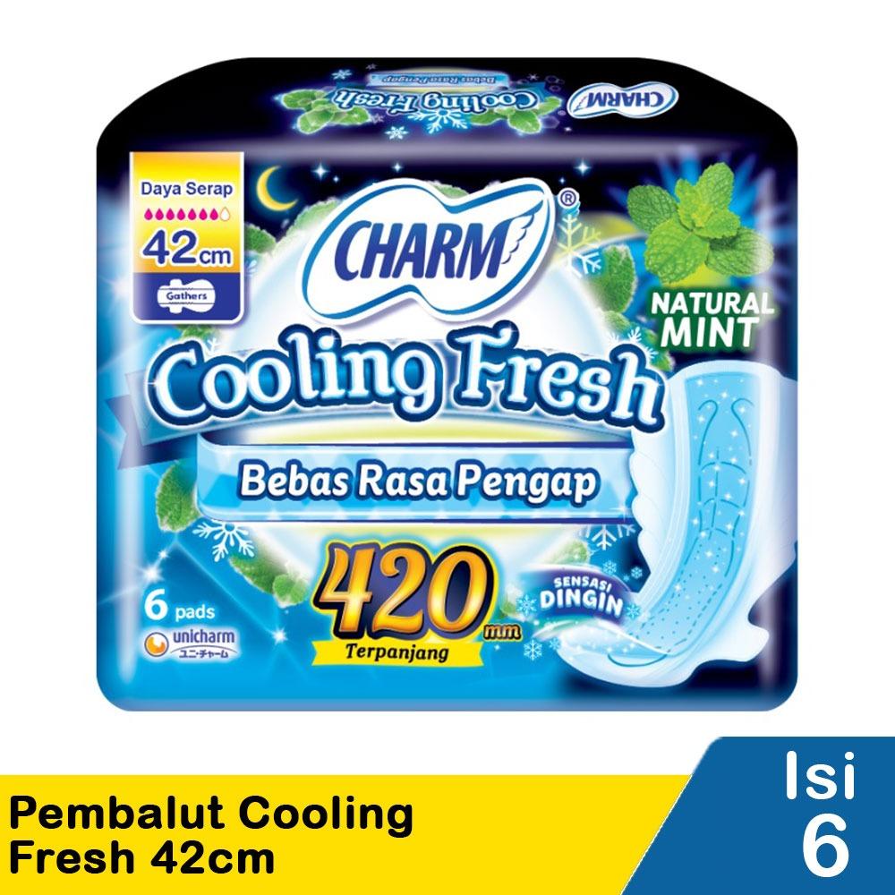 Charm Cooling Fresh 23cm Sanitary Pads – 14’s with Wings | Refreshing Cool Sensation for Dry, Odor-Free Comfort
