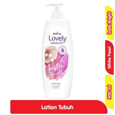 Emeron Lovely White UV Insta Bright Body Lotion – White Pearl 500ml | Instant Brightening Glow with UV Protection | Deep Hydration for Smooth, Radiant Skin