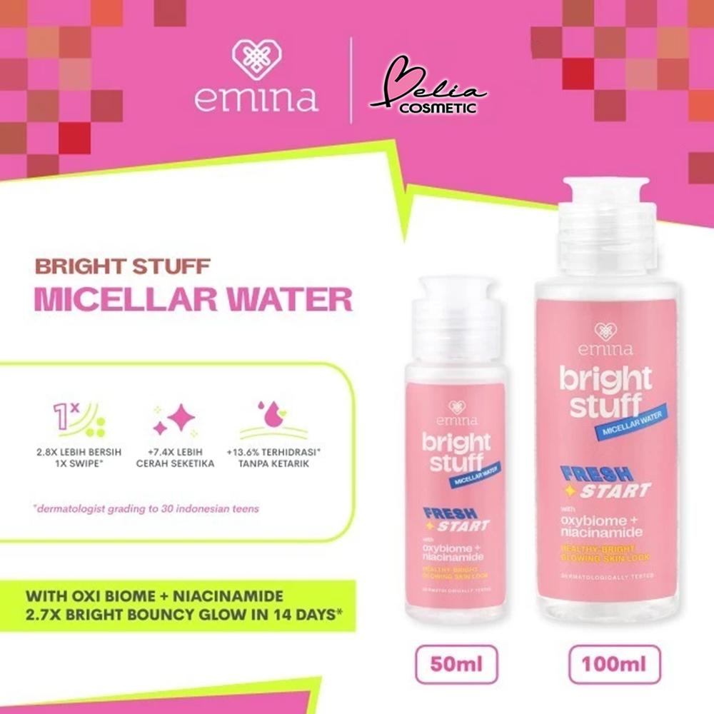 Emina Bright Stuff Micellar Water | Gentle Makeup Remover with Niacinamide for Clean & Radiant