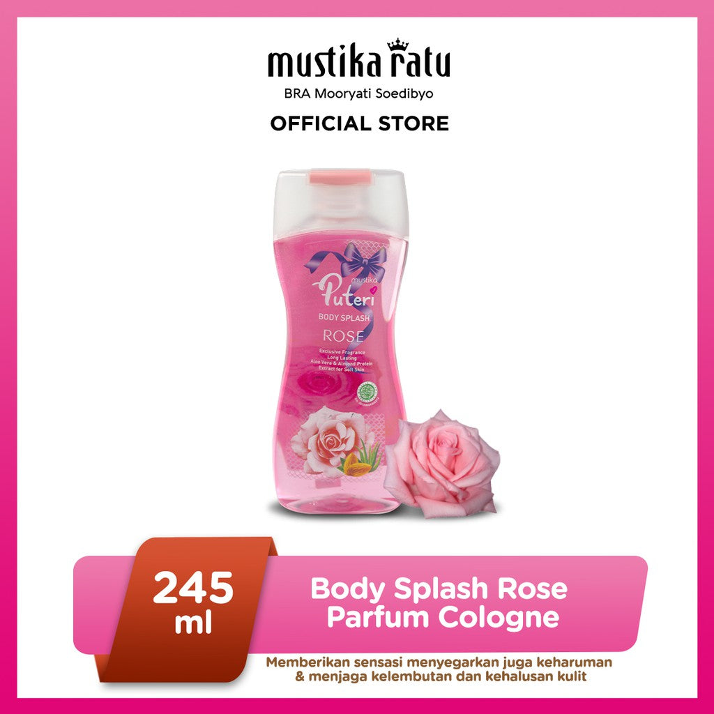 Mustika Puteri Body Splash Rose 245ml Parfum Cologne