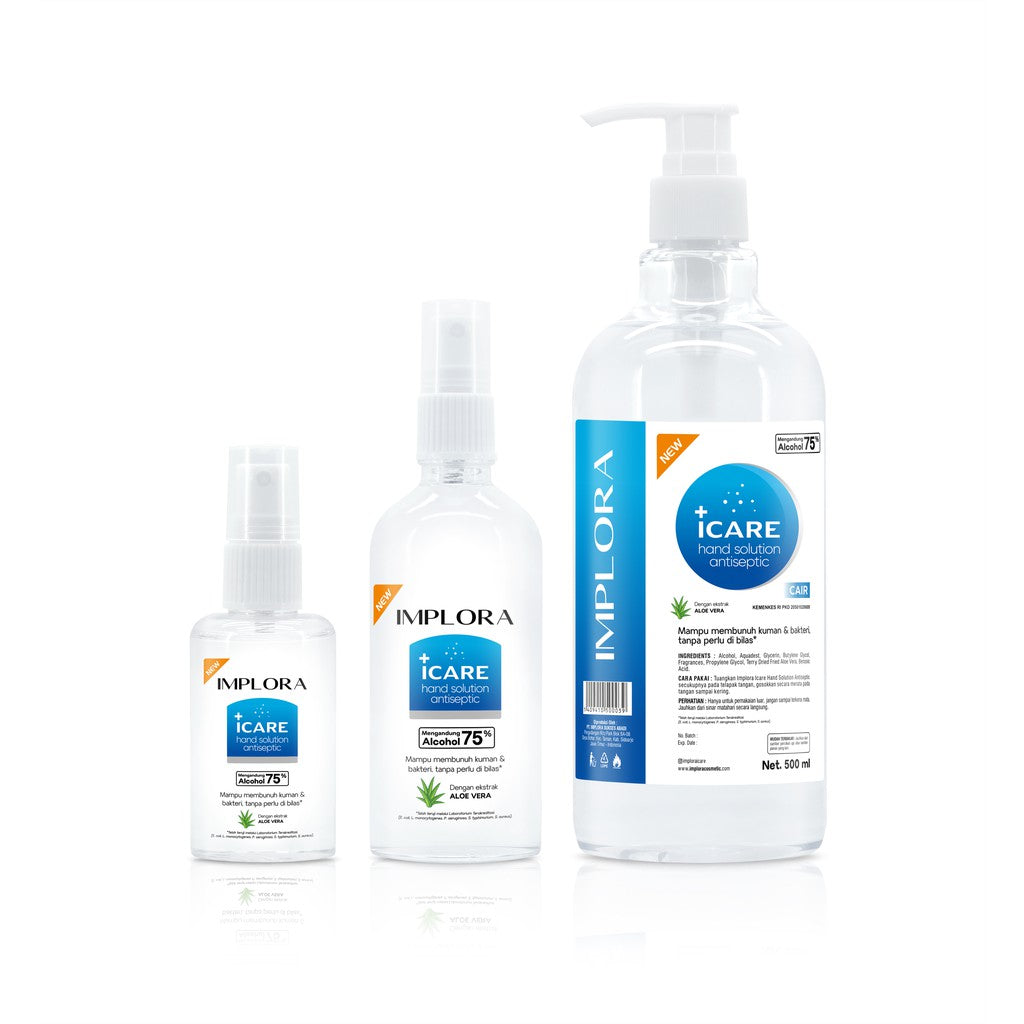 Implora iCare Hand Solution Antiseptic Cair 100 ml