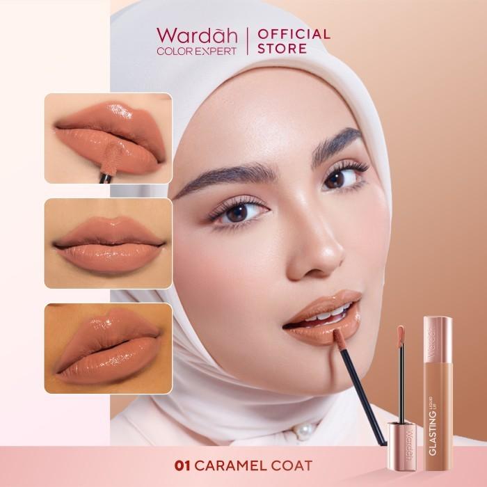 Wardah Glasting Liquid Lip | High-Pigment Glossy Color | Lightweight | Non-Sticky | Transferproof | Serba Ada!