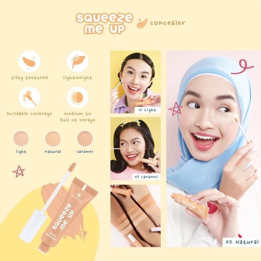 EMINA Squeeze Me Up Series | Mascara, Browcara, Lip Glass, Lip Matte, Liquid Concealer | Serba Ada