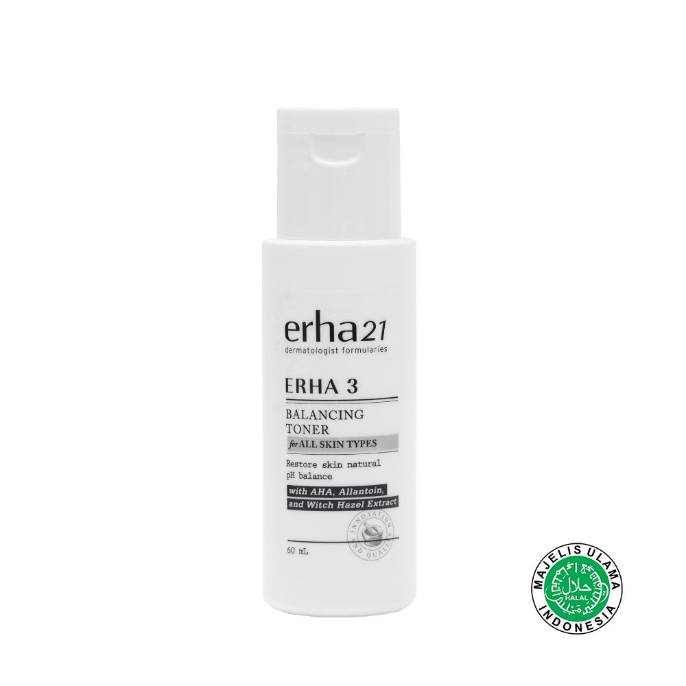 ERHA Bundle ERHA 1 Facial Wash 60ml & ERHA 3 Balancing Toner 60ml - Sabun & Toner Wajah Kulit Normal
