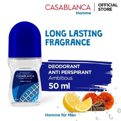 Casablanca Men’s Roll-On Deodorant Ambitious Blue 50 ml – Long-Lasting Freshness & Bold Masculine Scent