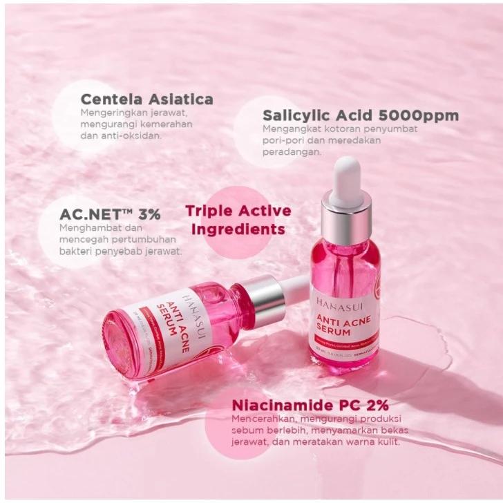 HANASUI Serum Gold Whitening Vitamin C Collagen Anti Acne BPOM for Radiant Skin Care