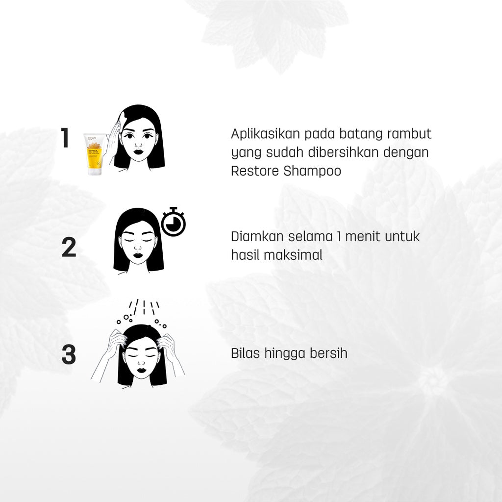 ERHAIR Restore Damage Repair Hair Moisturizer 200 ml - Conditioner Rambut Rusak & Kering | Ceramide & Keratin | Anti Kusut Anti Patah |Rambut berkilau Anti Frizzy