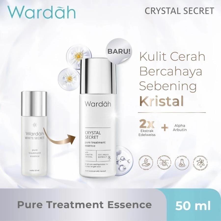 Wardah Crystal Secret Series | Day&night Cream | Cleanser | Toner | Cleansing Gel