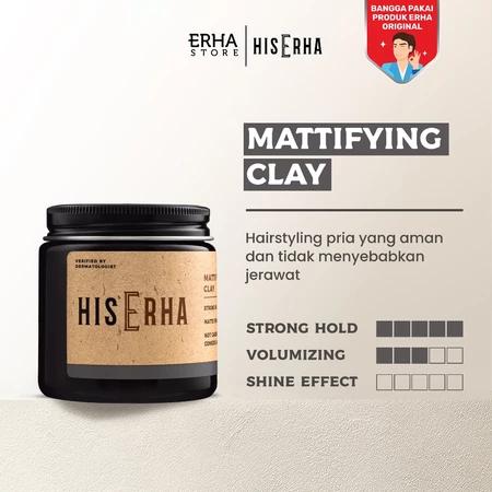 HIS ERHA Mattifying Clay: The Ultimate Hair Clay for a Matte, Textured Look 120g