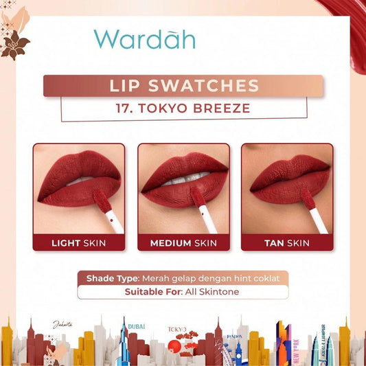 Wardah Belia WARDAH Colorfit Last All Day Lip Paint 4.2g Matte Finish Non Transfer Formula Tokyo Breeze Shade