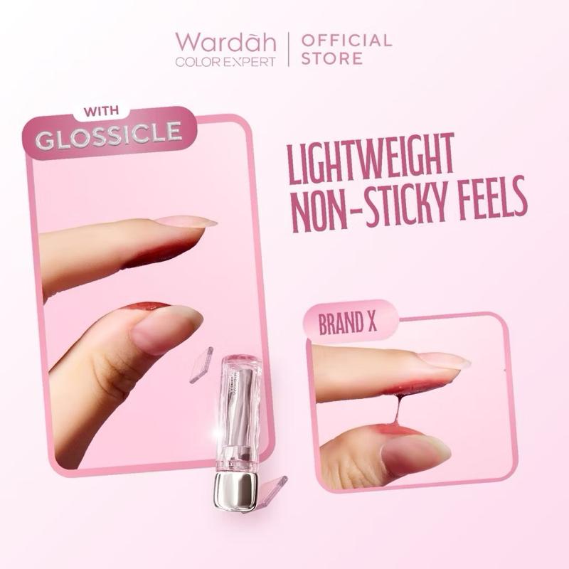 Wardah Glossicle Peptide Balm – Ultra Glossy Tint & Lip Barrier Boost