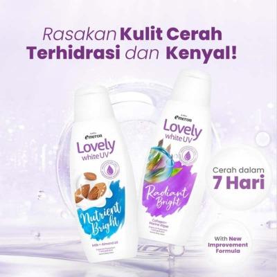 Emeron Lovely White UV Body Lotion – Radiant Bright 500ml | Daily Moisturizer with Skin Brightening Formula & UV Protection | Smooth, Luminous, and Even-Toned Skin