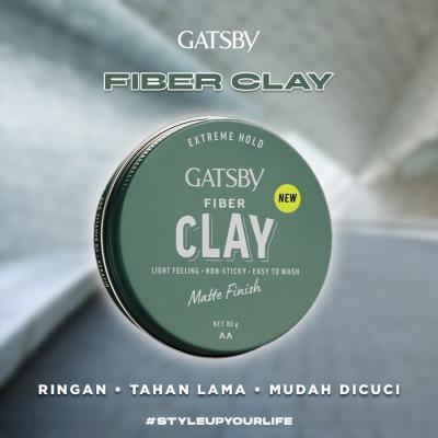 Gatsby Fiber Clay Matte Hair Wax – Strong Hold, Natural Finish, 80g