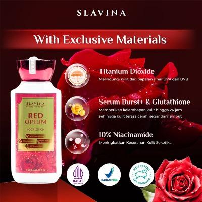 Slavina Body Lotion Red Opium 200ml – Bold, Seductive, Long-Lasting Moisture