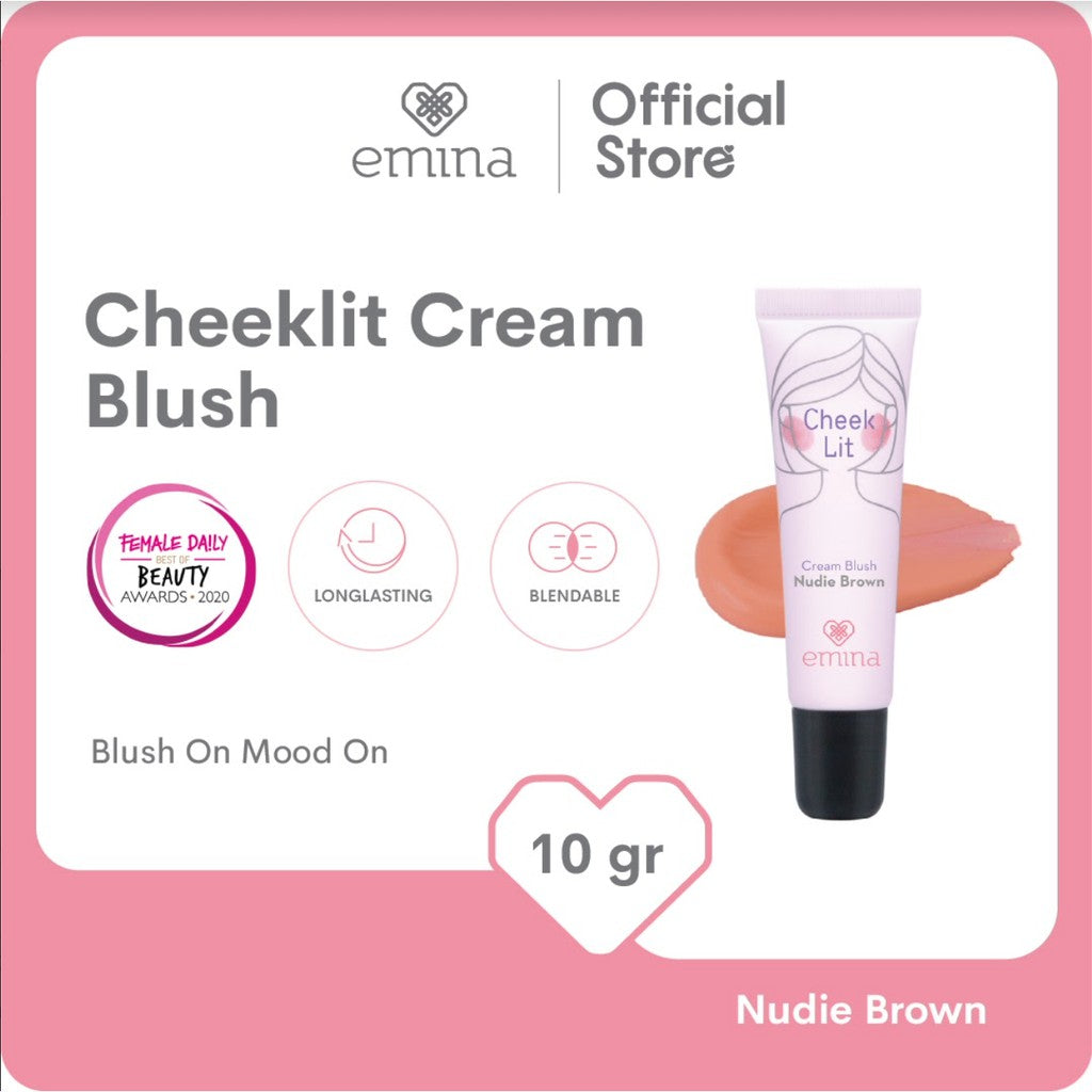 Emina Cheek Lit Cream Blush 10 mL - Blush On Cream Tahan Lama
