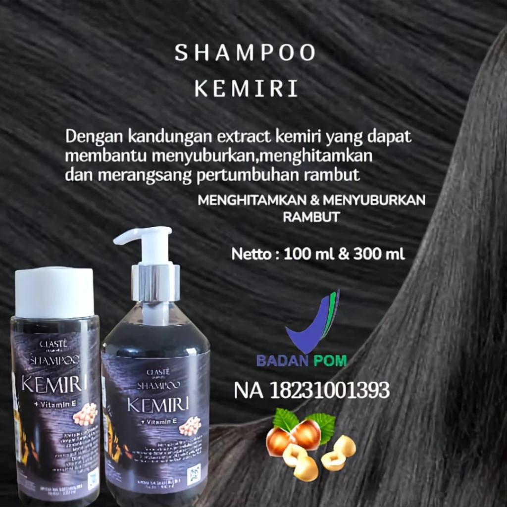 Claste Kemiri Black Hair Growth Shampoo with Vitamin E – 100ml / 300ml Strengthening & Nourishing Shampoo