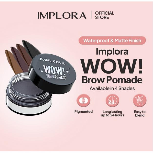 Implora WOW! Brow Pomade – Waterproof Eyebrow Pomade for Perfectly Defined Brows