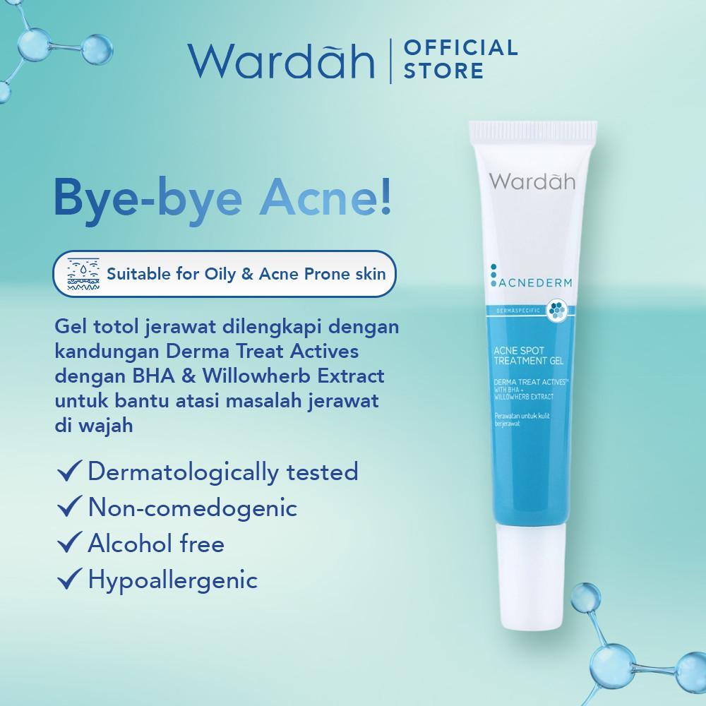 WARDAH – Acnederm Acne Spot Treatment Gel 15ml | BHA + Willowherb | Fades Acne Marks