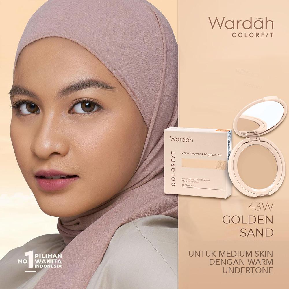 Wardah Velvet Powder Foundation | Long-Lasting Compact Powder | Smooth Matte Finish | BPOM | Serba Ada!