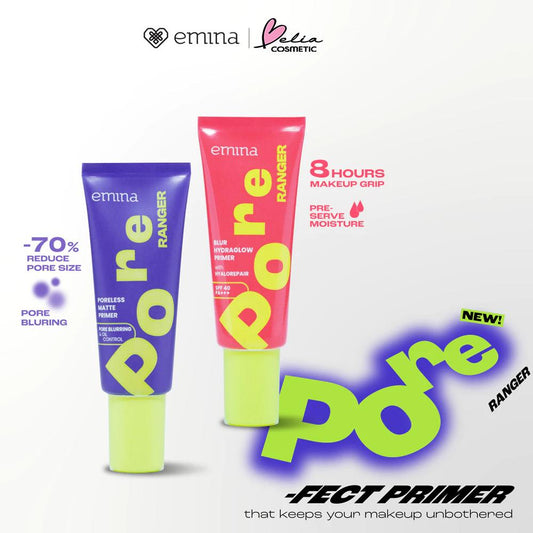 Emina Pore Ranger Primer & Blur Hydraglow Primer 20ml | Makeup Base Tahan Lama 8–12 Jam – Serba Ada