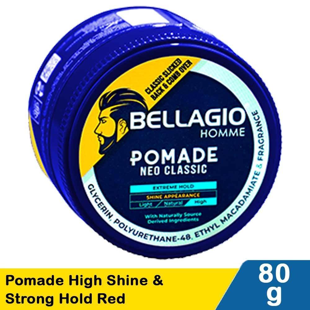 Bellagio Homme Pomade – Strong Hold, Sleek Style | Classic Men’s Hair Pomade with Lasting Shine