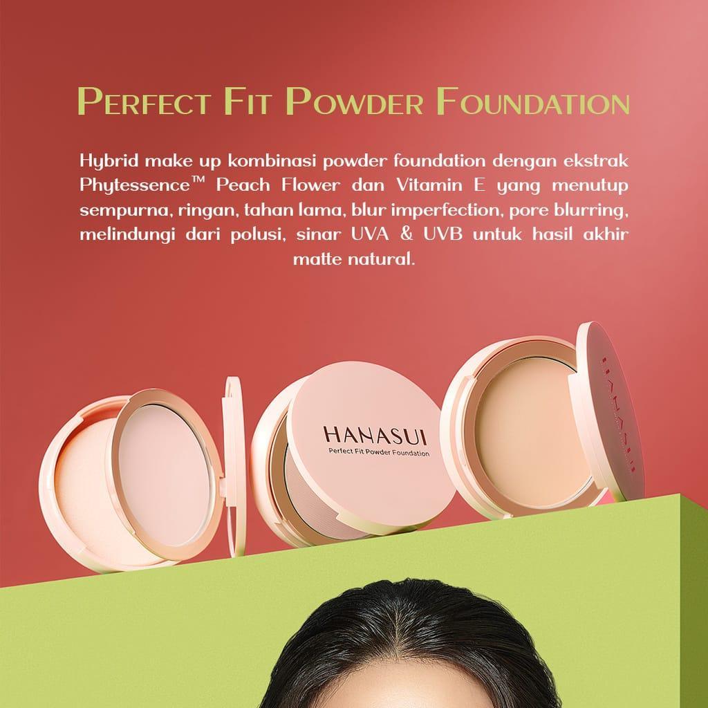 Hanasui Perfect Fit Setting Powder 12 g / Powder Foundation 12.5 g – Natural Finish