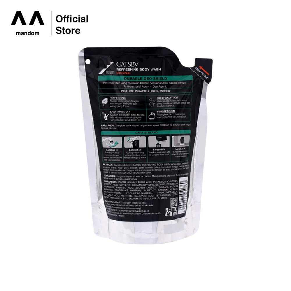 GATSBY Refreshing Body Wash Original Refill 450ml