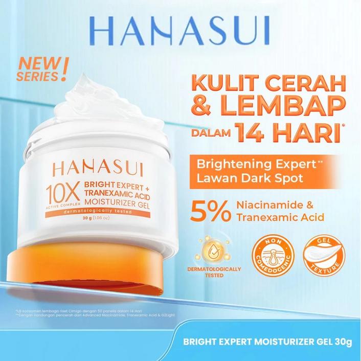 Hanasui Moisturizer Gel 30g – Ceramide Probiotics, Gentle Retinol & Bright Expert for Anti-Aging & Bright Skin