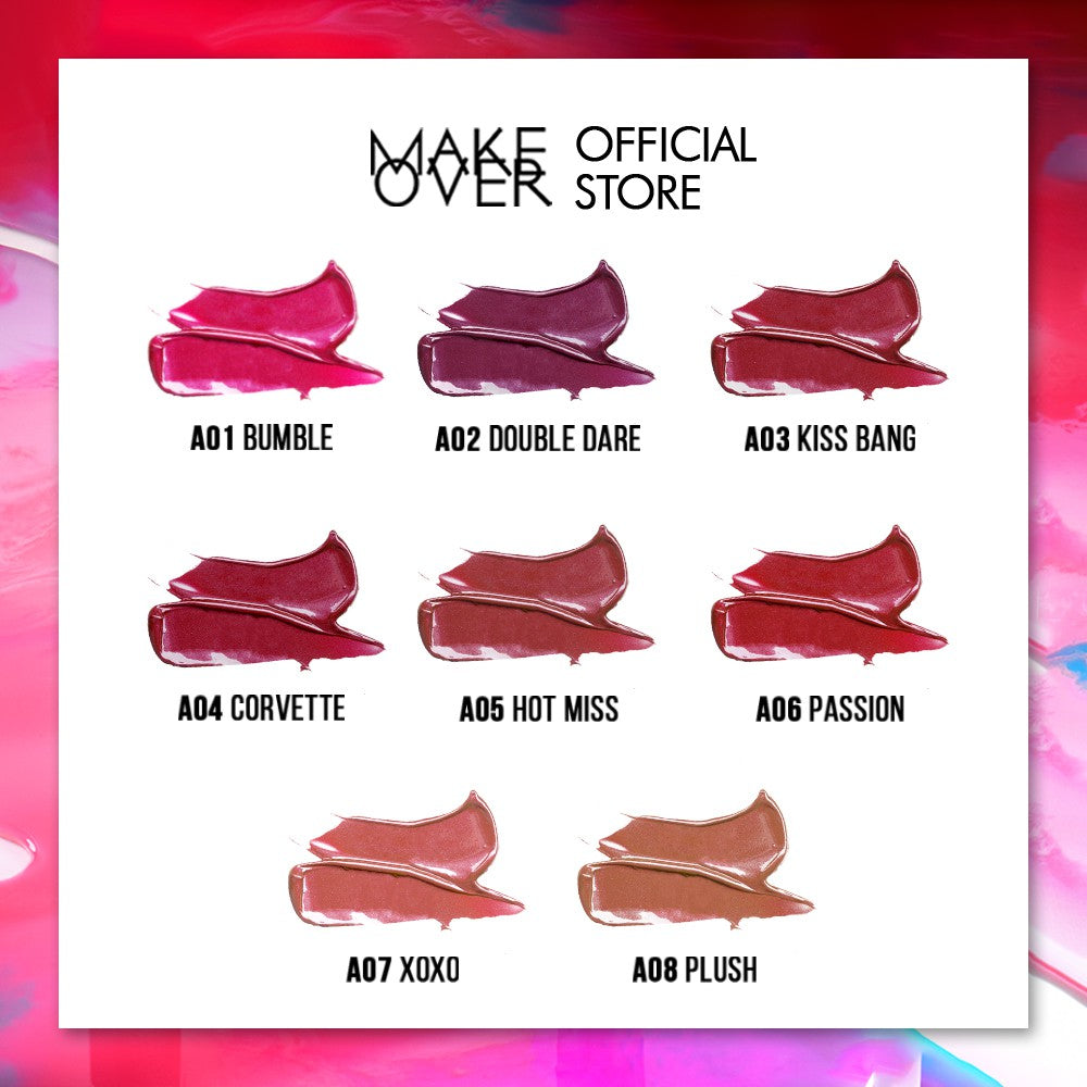 MAKE OVER Powerstay Vivid Waterlite Lip Stain - Liptint tahan lama ringan watery base ombre nude