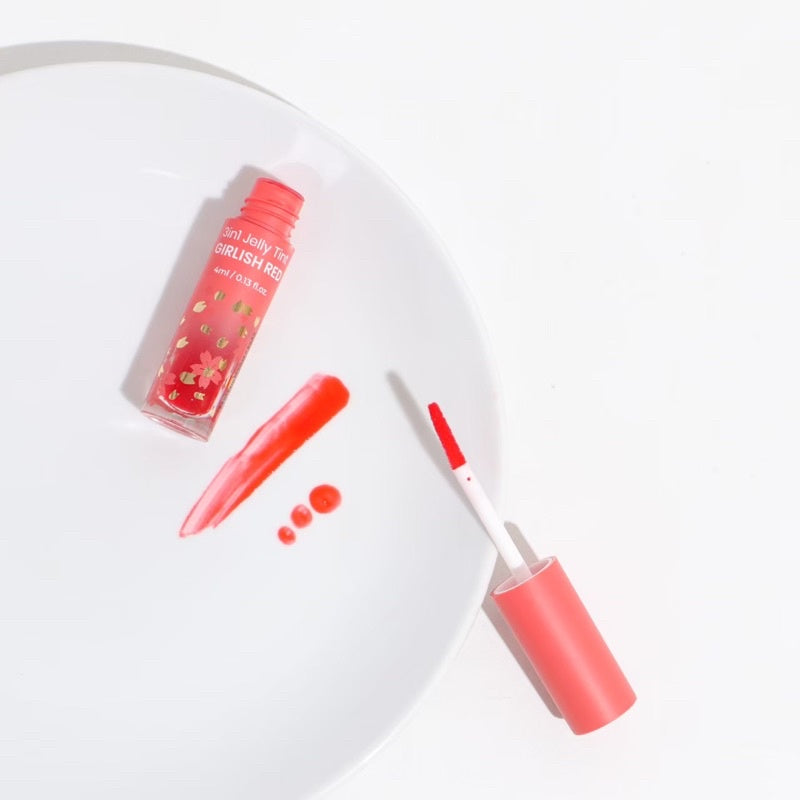Noera 3 In 1 Jelly Tint Girlish Red | Lip Tint Jelly