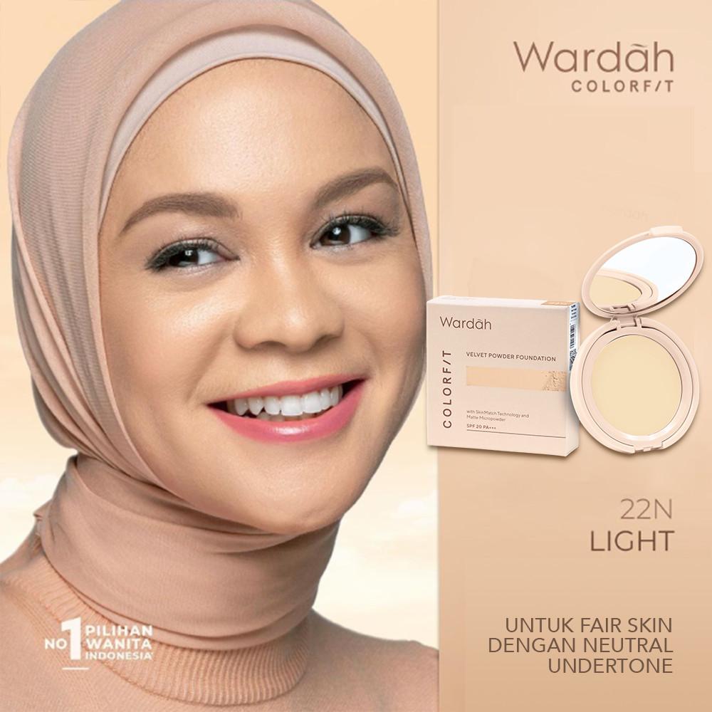 Wardah Velvet Powder Foundation | Long-Lasting Compact Powder | Smooth Matte Finish | BPOM | Serba Ada!