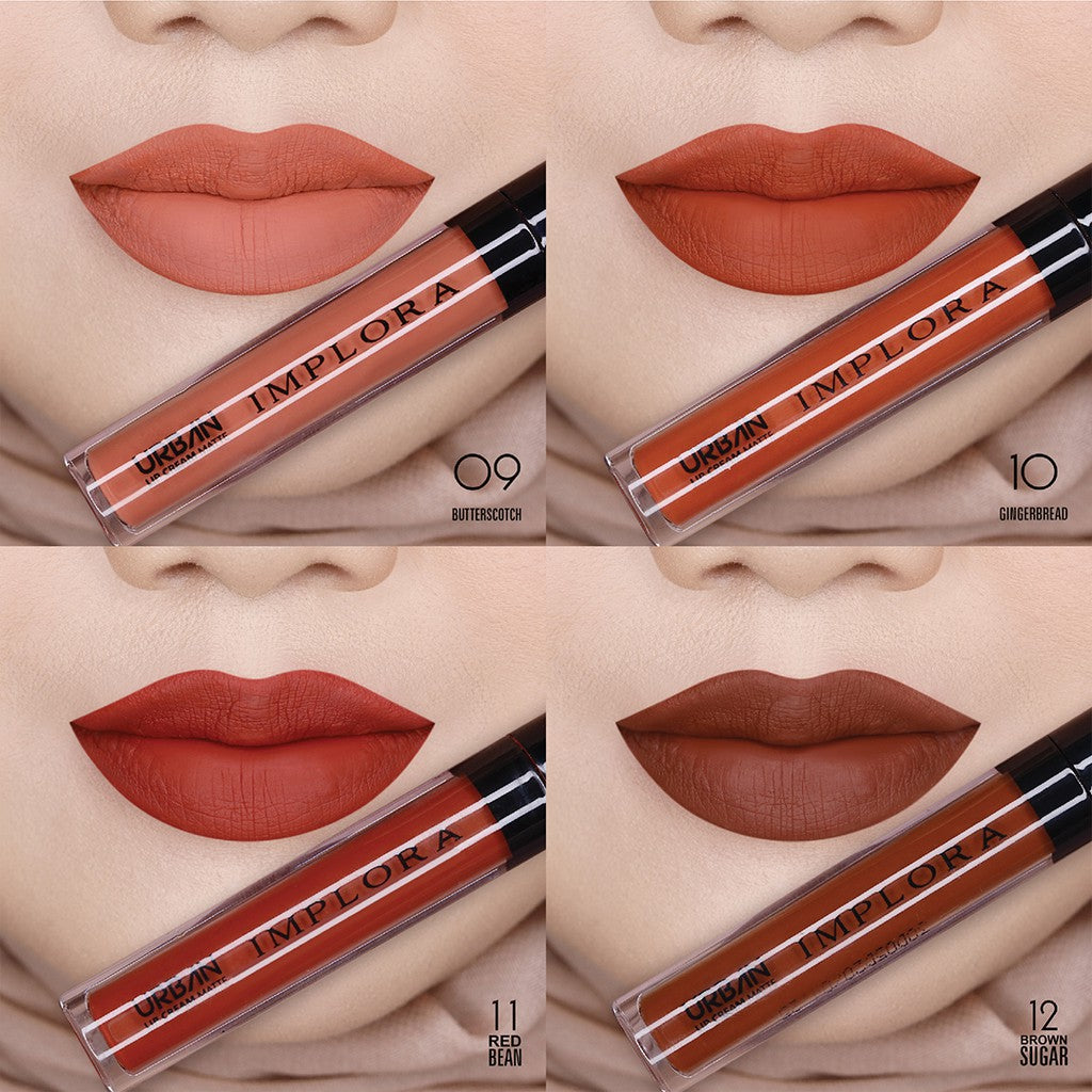 Implora Urban Lip Cream + Pensil Alis Brown