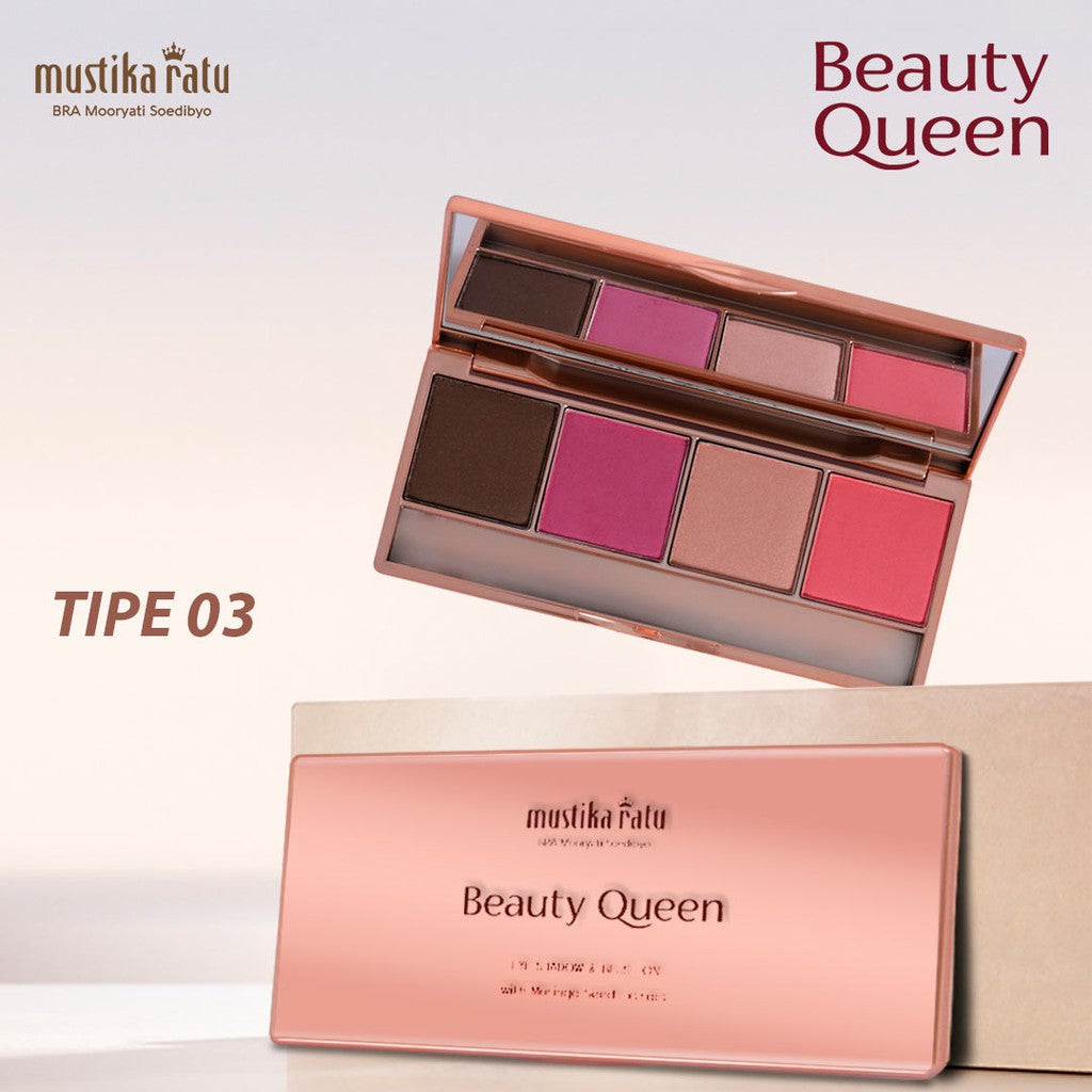 Beauty Queen Highly Pigmented Eye Shadow & Blush - 03 Mustika Ratu