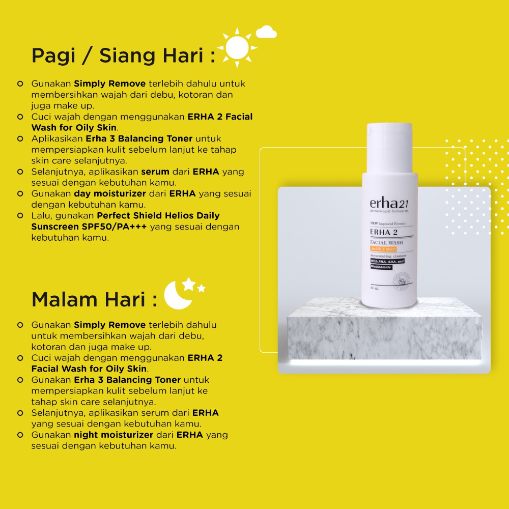 ERHA 2 Facial Wash for Oily Skin 60 ml - Sabun Wajah Kulit Berminyak