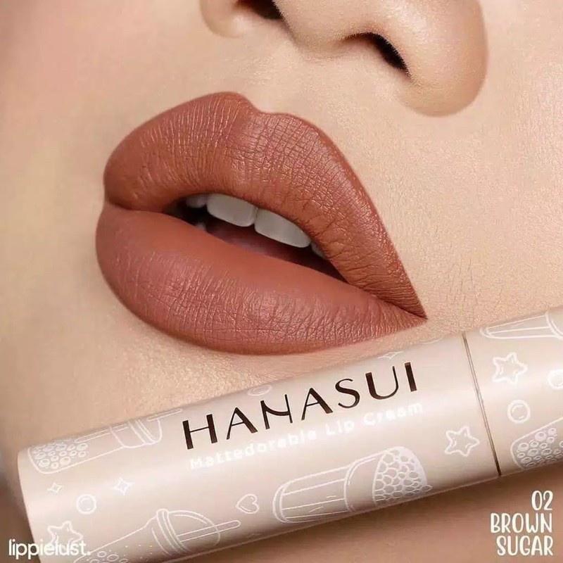 HANASUI Mattedorable Lip Cream – Boba Edition / Matcha Edition – Soft Matte Lip Tint