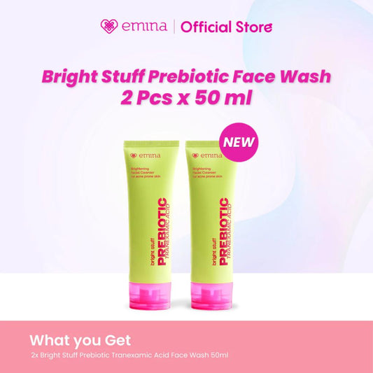 Emina Prebiotic Tranexamic Acid Brightening Face Wash for Acne Prone Skin 50ml - Facial soap for acne-prone skin