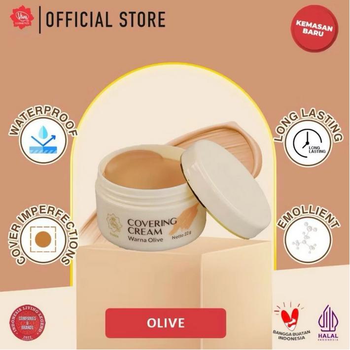 Viva Queen Covering Cream 22gr | Alas Bedak Waterproof