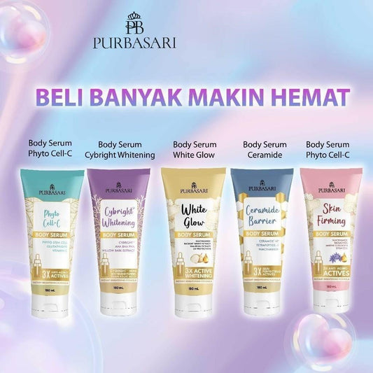 Purbasari White Glow Skin Firming Body Serum 180ml – Brightening & Firming Body Lotion