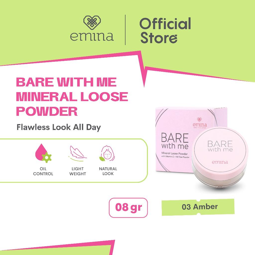 Emina Bare With Me Mineral Loose Powder – Lightweight Oil-Control Powder for a Smooth, Shine-Free Look