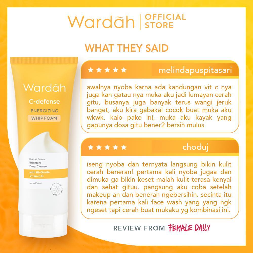 Wardah C-Defense Energizing Whip Foam 100ml | Brightening Facial Cleanser with Vitamin C | Serba Ada