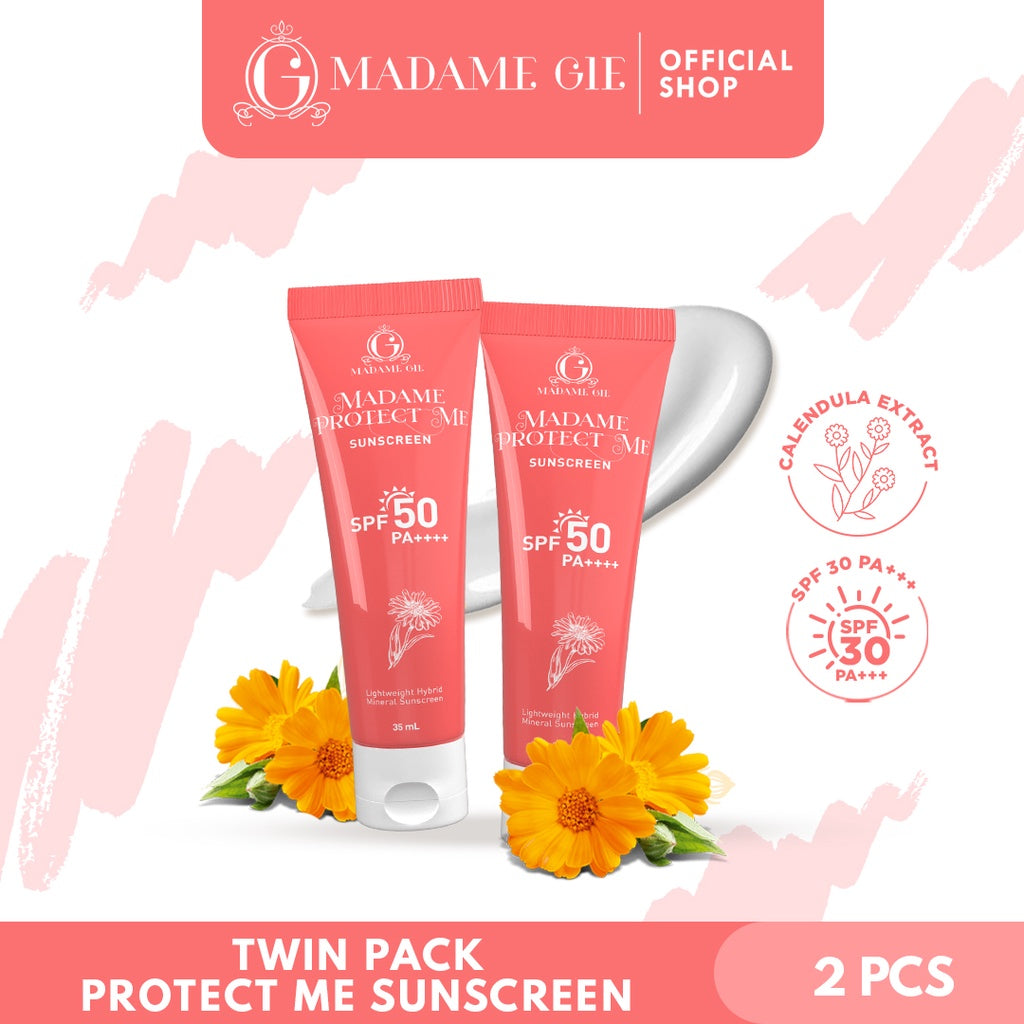2X Madame Gie Madame Protect Me Sunscreen SPF 50 PA  ++++ With Calendula - Skincare Sunblock