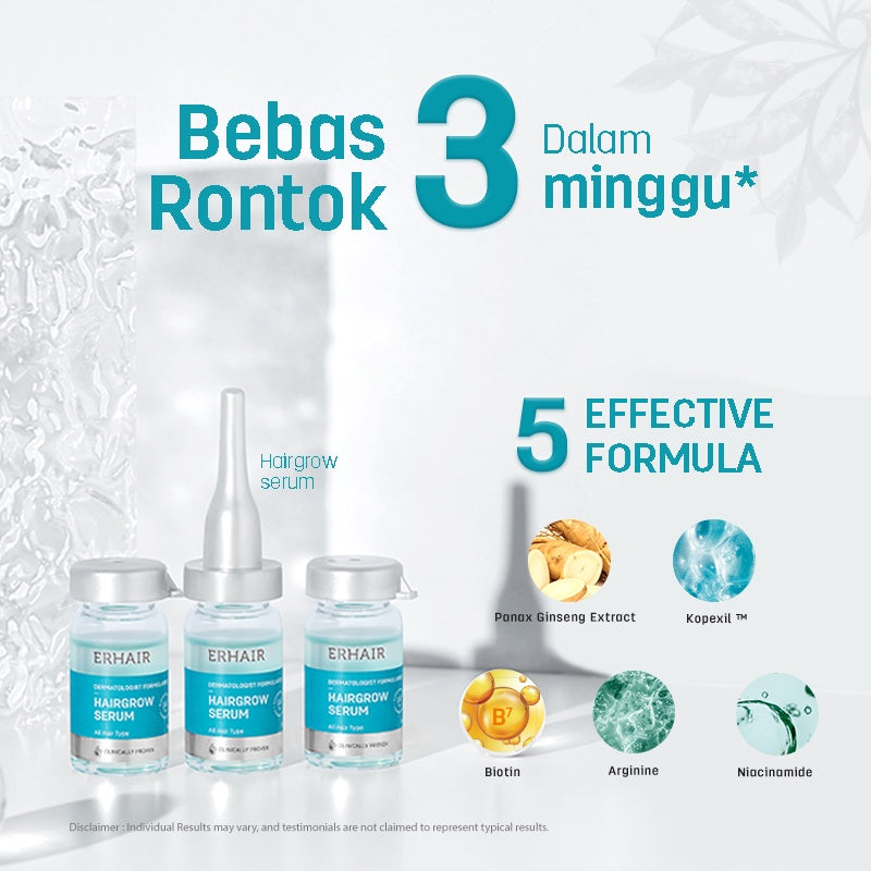 ERHAIR Bundle ERHAIR Hairgrow Perawatan Rambut - Bundle Untuk Kerontokan Berlebih