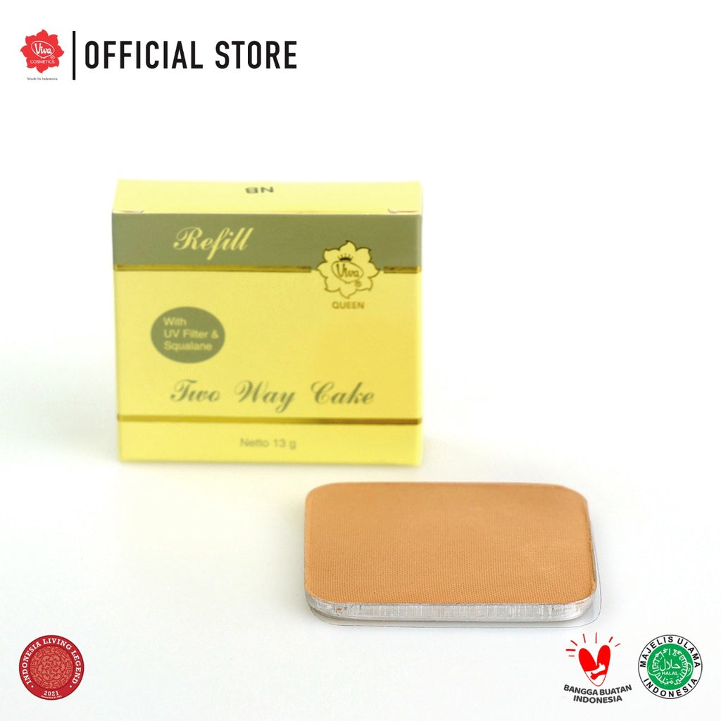 Viva Queen Refill Two Way Cake (UV FILTER) - tersedia 5 varian warna - 13 gr