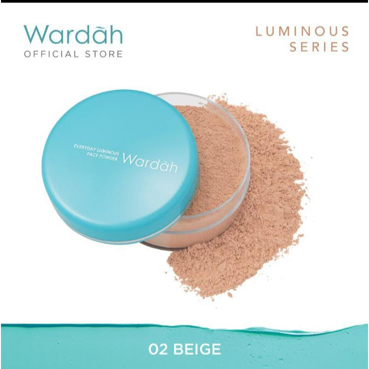 WARDAH Everyday Luminous Face Powder 30 g - Bedak Tabur Yang Halus, Natural, Ringan dan Melembabkan - Oil Control, Tahan Lama Untuk Semua Jenis Kulit - Makeup - Cocok Dipakai dengan Cushion