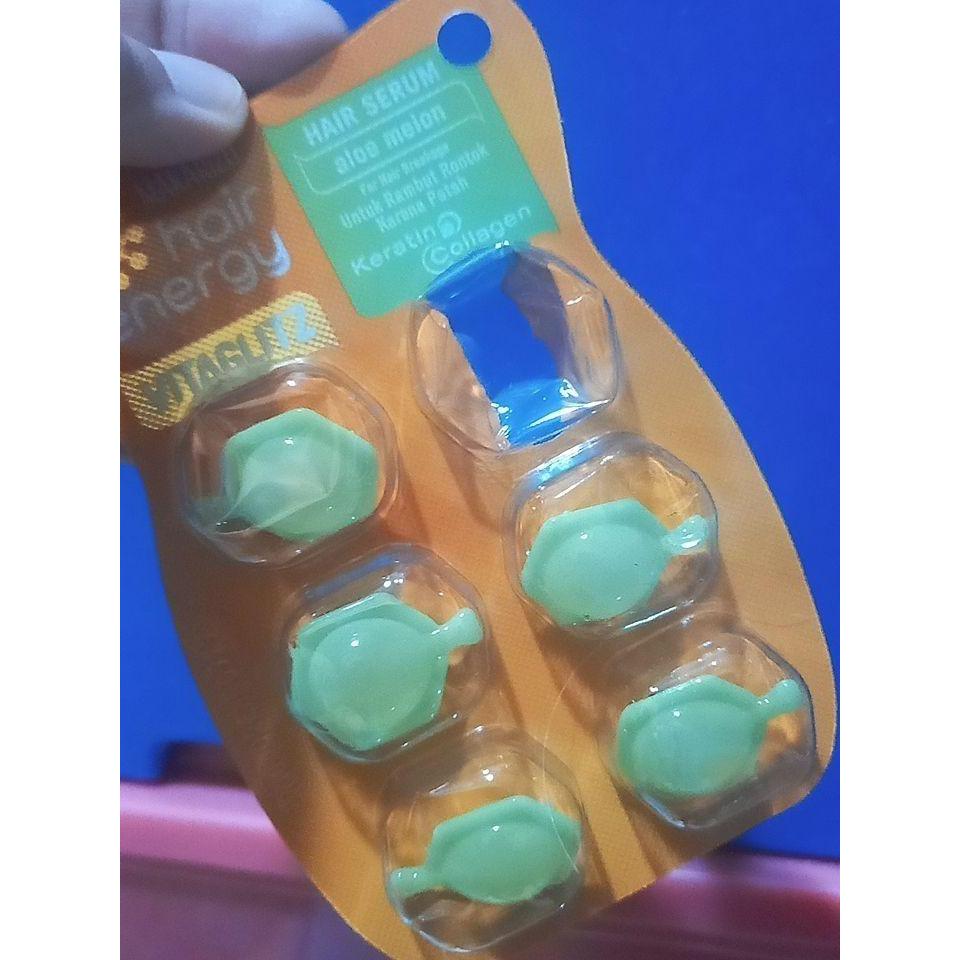 MAKARIZO Hair Energy Vitaglitz Serum 6x1ml – Keratin Boost with Aloe Melon & Royal Jelly for Silky, Revived Hair