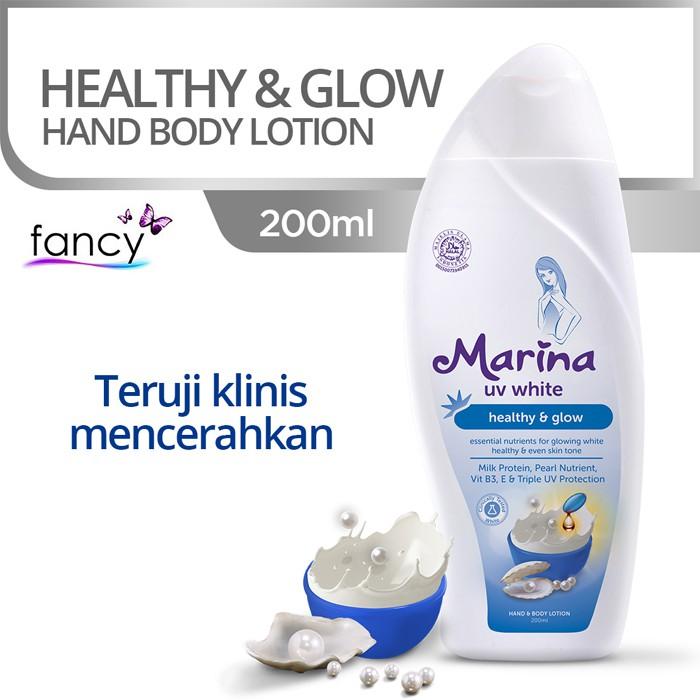 Marina Hand Body Lotion cerah UV White / Total Care 185 ml Kemasan BESAR