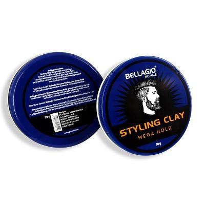 Bellagio Homme Clay Mega Hold – 90g Strong Hold • Matte Finish • Easy Wash Formula